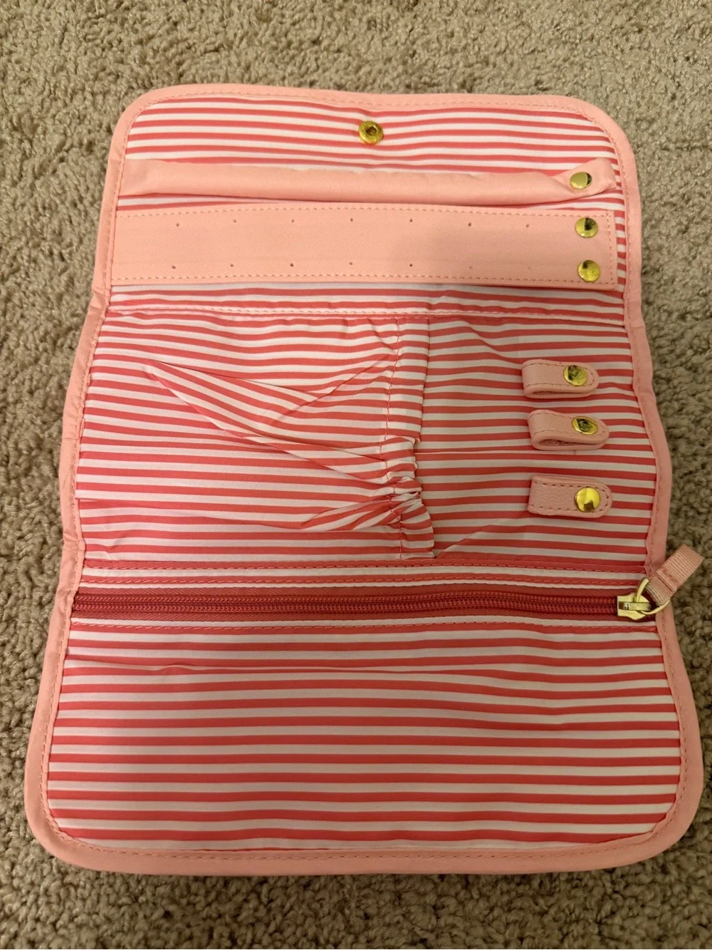 Matilda Jane White Cosmetic Bag with Yellow Sunflower Print and Pink Trim